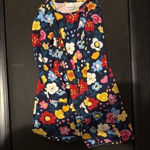 Hanna Andersson Floral Dress with Red and Yellow Accents
